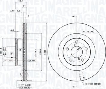 Magneti Marelli 360406045501 - Discofreno autozon.pro