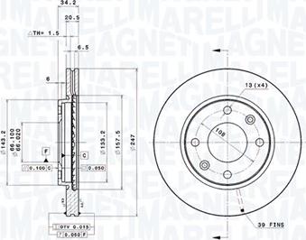 Magneti Marelli 360406040501 - Discofreno autozon.pro