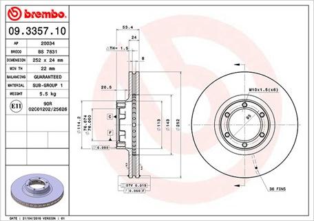 Magneti Marelli 360406041900 - Discofreno autozon.pro