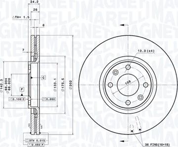 Magneti Marelli 360406041701 - Discofreno autozon.pro