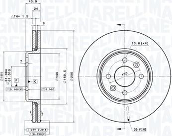 Magneti Marelli 360406043901 - Discofreno autozon.pro