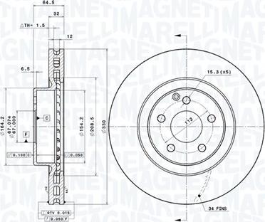 Magneti Marelli 360406059101 - Discofreno autozon.pro