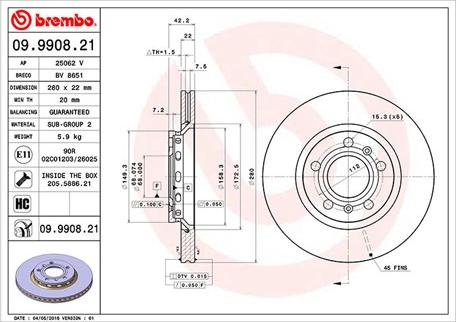 Magneti Marelli 360406059301 - Discofreno autozon.pro