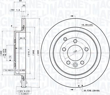 Magneti Marelli 360406055001 - Discofreno autozon.pro