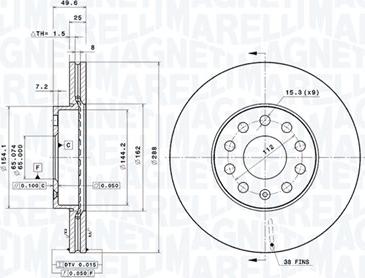 Magneti Marelli 360406050501 - Discofreno autozon.pro