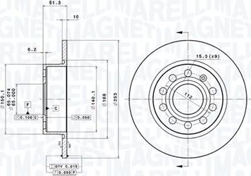 Magneti Marelli 360406050701 - Discofreno autozon.pro