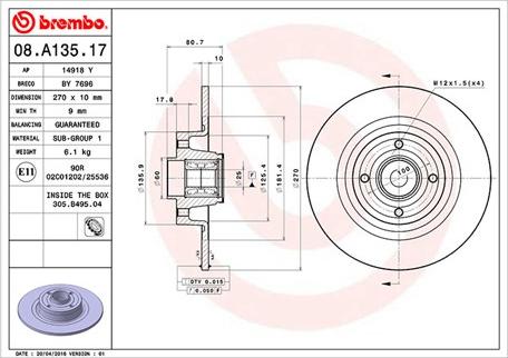 Magneti Marelli 360406060600 - Discofreno autozon.pro