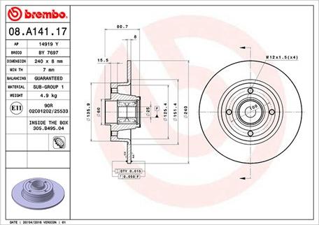 Magneti Marelli 360406060700 - Discofreno autozon.pro