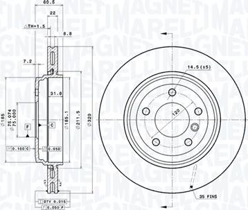 Magneti Marelli 360406004201 - Discofreno autozon.pro