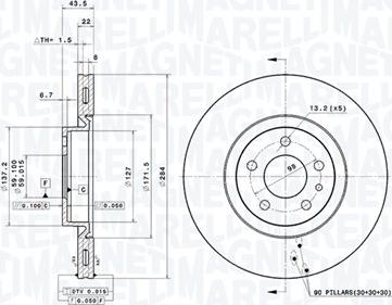 Magneti Marelli 360406000301 - Discofreno autozon.pro