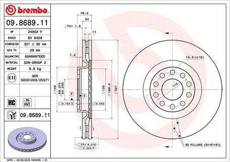 Magneti Marelli 360406001801 - Discofreno autozon.pro