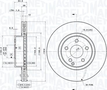 Magneti Marelli 360406008001 - Discofreno autozon.pro