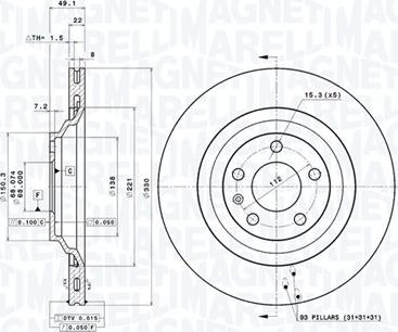 Magneti Marelli 360406002201 - Discofreno autozon.pro