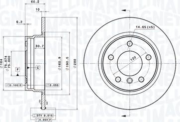 Magneti Marelli 360406016101 - Discofreno autozon.pro