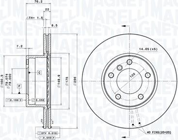 Magneti Marelli 360406016301 - Discofreno autozon.pro