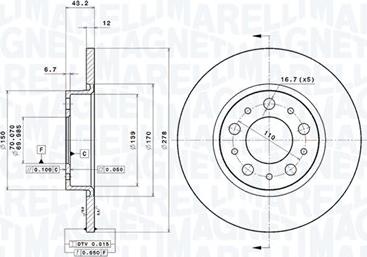 Magneti Marelli 360406011201 - Discofreno autozon.pro