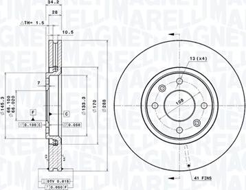 Magneti Marelli 360406018601 - Discofreno autozon.pro