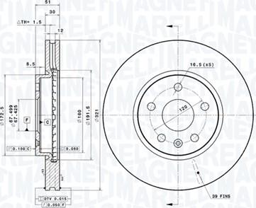 Magneti Marelli 360406080801 - Discofreno autozon.pro