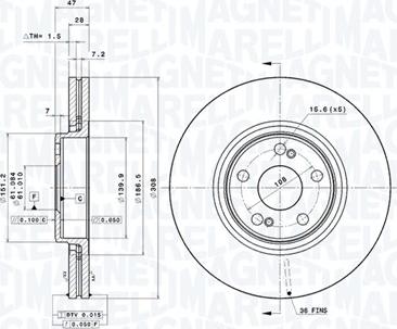 Magneti Marelli 360406088901 - Discofreno autozon.pro