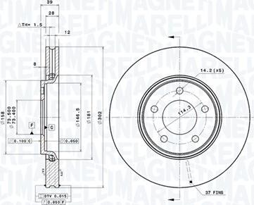 Magneti Marelli 360406087401 - Discofreno autozon.pro