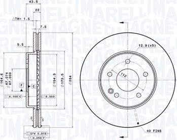 Magneti Marelli 360406031301 - Discofreno autozon.pro