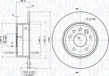 Magneti Marelli 360406038501 - Discofreno autozon.pro