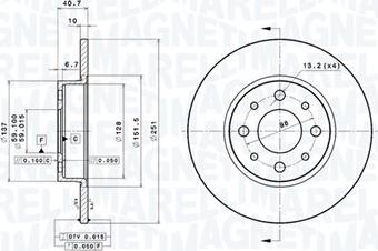 Magneti Marelli 360406079001 - Discofreno autozon.pro