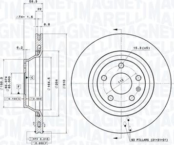 Magneti Marelli 360406075101 - Discofreno autozon.pro