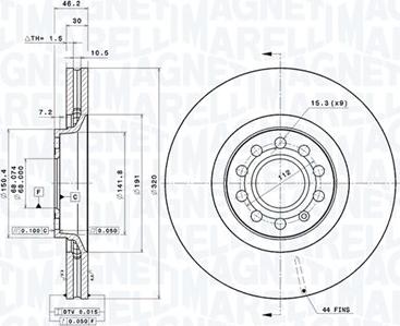 Magneti Marelli 360406075201 - Discofreno autozon.pro