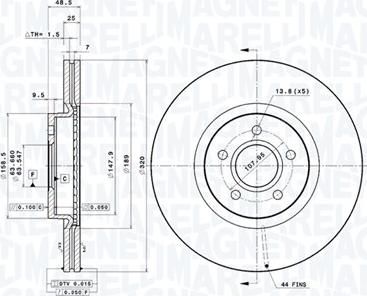 Magneti Marelli 360406077900 - Discofreno autozon.pro