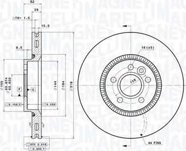 Magneti Marelli 360406077300 - Discofreno autozon.pro