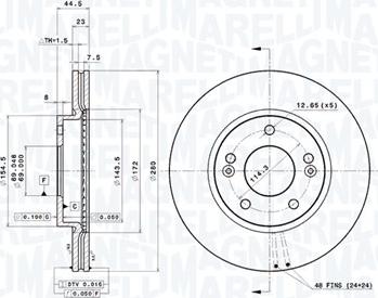 Magneti Marelli 360406154301 - Discofreno autozon.pro