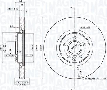 Magneti Marelli 360406156501 - Discofreno autozon.pro