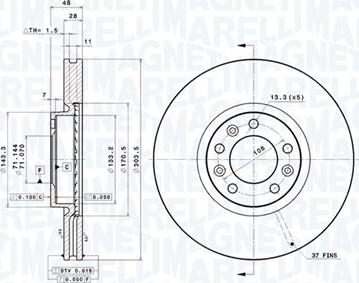 Magneti Marelli 360406152101 - Discofreno autozon.pro