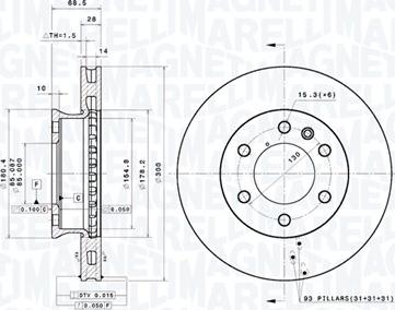 Magneti Marelli 360406166001 - Discofreno autozon.pro