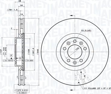 Magneti Marelli 360406109901 - Discofreno autozon.pro