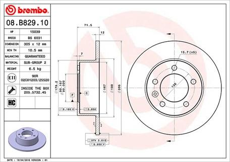 Magneti Marelli 360406106500 - Discofreno autozon.pro