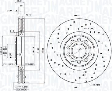 Magneti Marelli 360406101901 - Discofreno autozon.pro