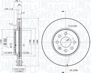 Magneti Marelli 360406108100 - Discofreno autozon.pro