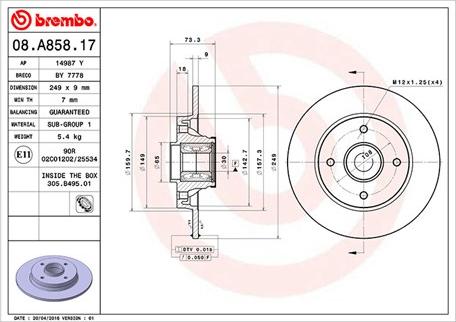 Magneti Marelli 360406107900 - Discofreno autozon.pro