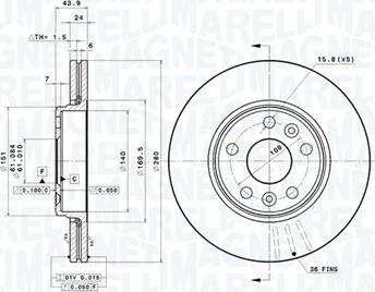 Magneti Marelli 360406119201 - Discofreno autozon.pro