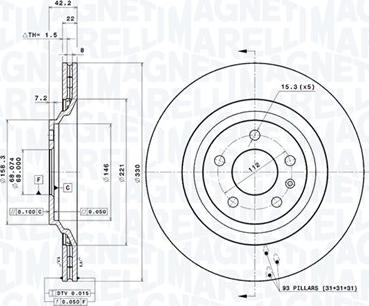 Magneti Marelli 360406116701 - Discofreno autozon.pro