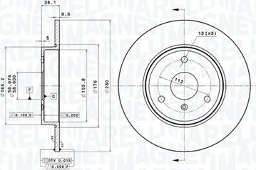 Magneti Marelli 360406118801 - Discofreno autozon.pro