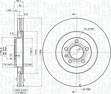 Magneti Marelli 360406113501 - Discofreno autozon.pro