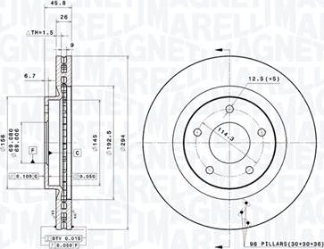 Magneti Marelli 360406189301 - Discofreno autozon.pro