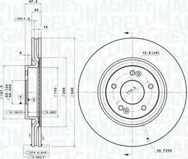 Magneti Marelli 360406184001 - Discofreno autozon.pro