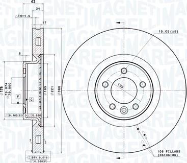 Magneti Marelli 360406184301 - Discofreno autozon.pro