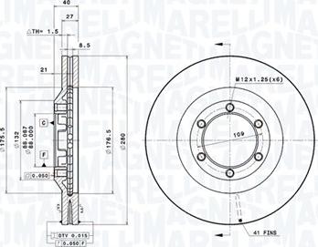 Magneti Marelli 360406186600 - Discofreno autozon.pro