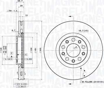 Magneti Marelli 360406180501 - Discofreno autozon.pro