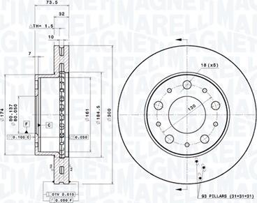 Magneti Marelli 360406180301 - Discofreno autozon.pro